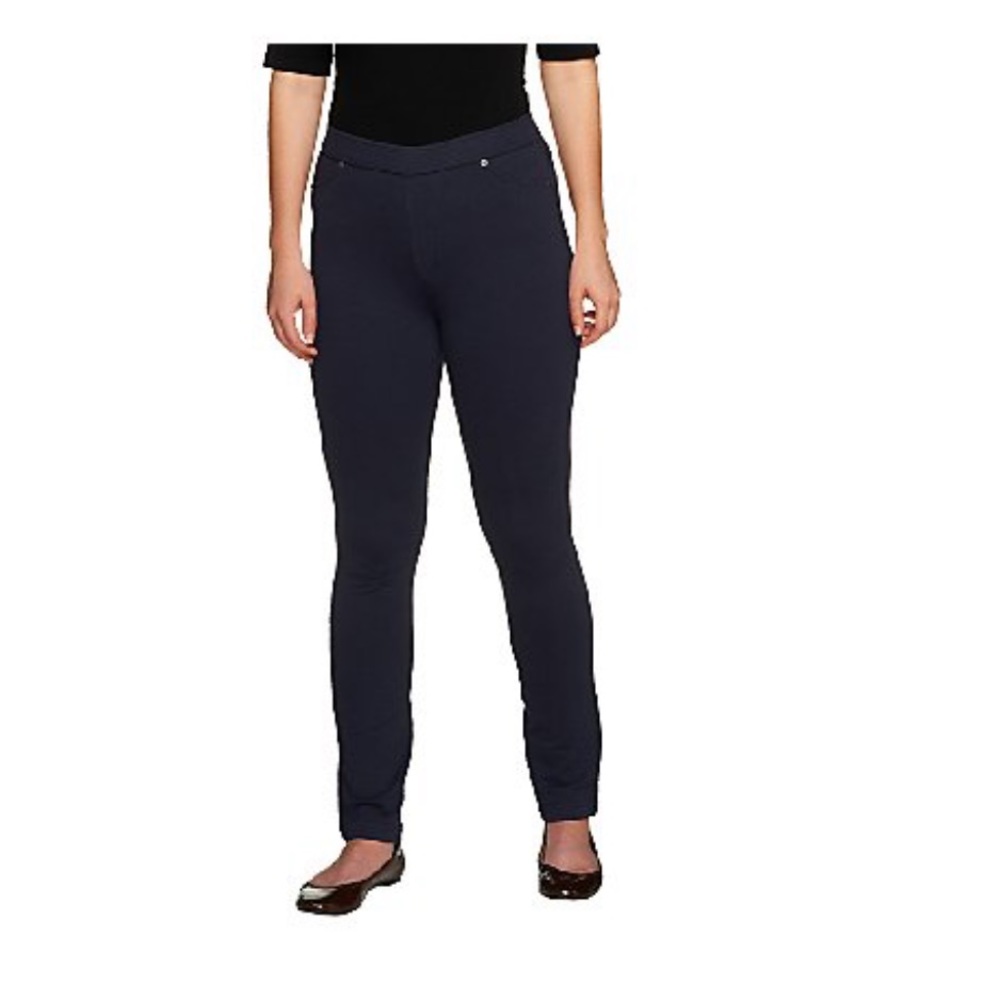 Susan Graver French Knit Jeggings with Tonal Stitching Regular